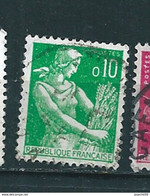 N° 1231  Moissonneuse, 0.10 Frs Timbre   France  1960-1961 - 1957-1959 Reaper