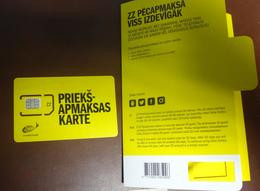 2019   LATVIA MOBIL PHONE CARD WITH CHIP  MINT  Provider  GOLD FISH + INSTRUCTION MANUAL IN ENGLISH - Latvia