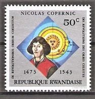 Ruanda Mi.Nr. 614 A ** 500. Geburtstag Von Nikolaus Kopernikus 1973 - Unused Stamps