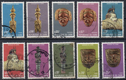 ZAIRE - N° 896/905 (oblitérés - Used) - 1977 - Statuettes Et Masques - 1971-79: Usados