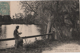 ANET/Eure & Loir/ Pêcheur/Vue Sur La Pièce D'eau Du Moulin De La  Barillette/FOUCAULT/Dreux /1906             CPCAS8 - Anet