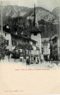 ""Suisse - Aigle - Rue Du Midi Et Temple Allemand - Aigle