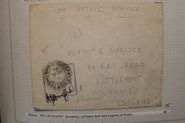 1944 LEVANT Littleport England UK Cover Palestine Palästina Israel Zensur Censor FPO 148 Fieldpost - Autres & Non Classés