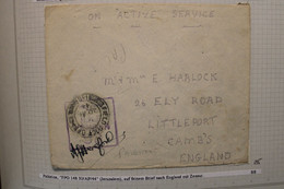 1944 LEVANT Littleport England UK Cover Palestine Palästina Israel Zensur Censor FPO 148 Fieldpost - Otros & Sin Clasificación