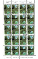 Luxembourg Luxemburg 2001 Europa L'Eau Trésor Naturel Feuille 20x 0,52€ Cachet FDC - Full Sheets