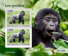 2022- 01- BURUNDI - GORILLLAS                              2V    MNH** - Gorilla's