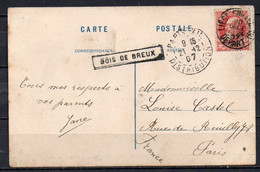 74 Op Postkaart BOIS DE BREUX Gestempeld (griffe) LIEGE GUILLEMINS DEPART - 1905 Grosse Barbe