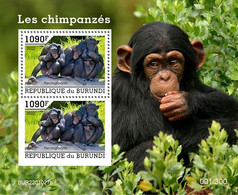 2022- 01- BURUNDI - CHIMPANZEES                              2V    MNH** - Chimpancés