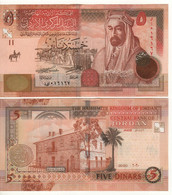 JORDAN New 5 Dinars  P35L  NEW Date 2020   (king Abdullah I Ibn Hussain + Ma'an Palace At Back )  UNC - Giordania
