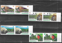 CUBA Nº  4887 AL 4890 DOS SERIES SIN DENTAR - Non Dentelés, épreuves & Variétés