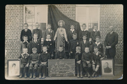 OOSTWINKEL  FOTOKAART  THE BELGIUM CHILDREN OF OOSTWINKEL THO THE LITTLE AMERICAN OF ALEXANDREI 1914_1918   2 SCANS - Zomergem