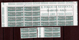 1955 Italia Italy Repubblica PACCHI IN CONCESSIONE F. STELLE 120 Lire 16 Serie MNH** Con Blocco Di 12 Con Scritta - Colis-concession