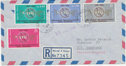 KENYA UGANDA TANZANIA 1965 International Telecommunication Union Centenary (I.T.U.) Complete Superb Registered Airmail - Kenya, Ouganda & Tanzanie