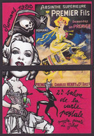 CPM ROMANS Tirage Signé 30 Ex. Numérotés Signés Par JIHEL Puzzle De 2 Cartes Absinthe Premier Fils Salon 1988 - Romans Sur Isere