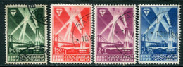YUGOSLAVIA 1938 International Aviation Exhibition Used.  Michel 354-57 - Used Stamps
