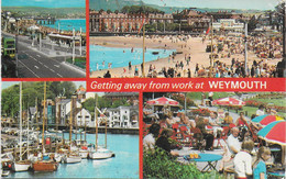 SCENES FROM WEYMOUTH, DORSET, ENGLAND. Circa 1977 USED POSTCARD G7 - Weymouth