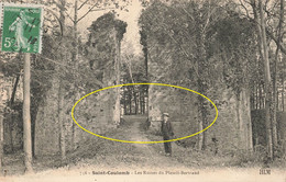 SAINT COULOMB - Les Ruines Du Plessis-Bertrand - Carte Circulé En 1913 - Saint-Coulomb