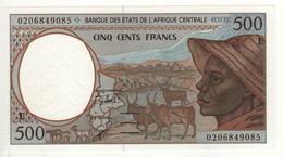 CAMEROON  500 Fr  (Central African States  P201Eh  Dated  2002)  (Zebus On Front+ Anetelopes At Back)  UNC - Cameroon