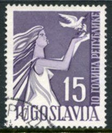 YUGOSLAVIA 1955 People's Republic 10th Anniversary Used.  Michel 775 - Used Stamps