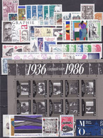 FR1500- FRANCE – 1986 – FULL YEAR SET – Y&T # 2393/2451 MNH 85 € - 1980-1989