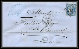 1113 LAC Lettre (cover) N°46B Bordeaux GC 2145A Lyon Rhone 10/05/1871 Pour Saint-Etienne Loire France TB - 1849-1876: Periodo Clásico