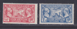 FRANCE N°  244 & 245 * MLH Neufs Avec Charnière, Légion Américaine , TB (L1592) - 1927 - Ungebraucht