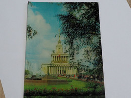 3d 3 D Lenticular Stereo Postcard Moscow Exhibition  A 215 - Stereoscope Cards