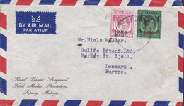 B.M.A. Malaya KNUD VERNER STOUGAARD Teluk Merbau Plantations SEPANG 1949 Cover Brief MØRKØV St. Sjell. Denmark - Malaya (British Military Administration)