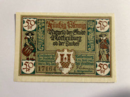 Allemagne Notgeld Rothenburg 50 Pfennig - Collections