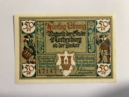 Allemagne Notgeld Rothenburg 50 Pfennig - Collections