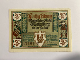 Allemagne Notgeld Rothenburg 50 Pfennig - Collections