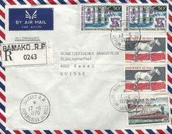 Mali 1970 Bamako International Labour Organisation ILO Horse Canoe Registered Cover - OIT