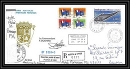 2854 ANTARCTIC Terres Australes TAAF Lettre Dufresne 2 Signé Signed Op 2008/3 St Paul 22/11/2008 N°505 Recommandé - Briefe U. Dokumente