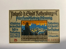 Allemagne Notgeld Rothenburg 75 Pfennig - Collections