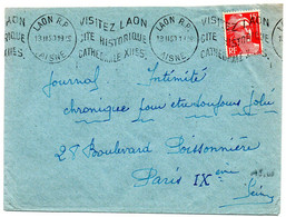 AISNE - Dépt N° 02 = LAON RP 1950 =  FLAMME KRAG  ' VISITEZ / CITE HISTORIQUE / CATHEDRALE  ' - Mechanical Postmarks (Advertisement)
