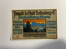 Allemagne Notgeld Rothenburg 75 Pfennig - Collections