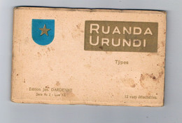 AFR-1478  RUANDA-URUNDI : Booklet / Carnet 114of 12 Postcards - Types - Ruanda-Burundi