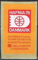 Viñeta, Label, Vignette COPENHAGEN (Danmark) 1976,  HAFNIA 76, Stamp Exhilition ** - Plaatfouten En Curiosa