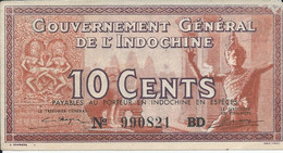 INDOCHINE   -   10 Cents   Nd(1939)      -- SUP --   Indochina - Indochine