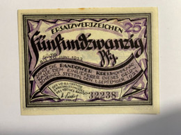 Allemagne Notgeld Stettin 25 Pfennig - Collections