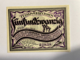 Allemagne Notgeld Stettin 25 Pfennig - Sammlungen