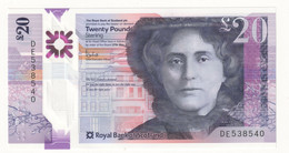 SCOTLAND 2019  £ 20 POLYMER  , ROYAL BANK OF SCOTLAND , CONTROL PREFIX DE , UNC - 20 Pounds