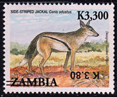 Zm1129a ZAMBIA 2014, K3.80 INVERTED Surcharge On  K3,300 Animals  MNH (Issued 02-05-2014) - Zambia (1965-...)