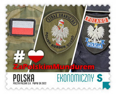 Poland 2022 / ZaPolskimMundurem, Patches On The Uniforms Of Services Polish Army, Border Guard, Police MNH** New!!! - Unused Stamps