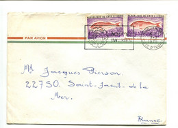 COTE D'IVOIRE Abidjan 1975 - Affranchissement Sur Lettre Par Avion  - Poisson - Fische