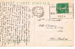 MARQUE POSTALE -  JEUX OLYMPIQUES 1924 - PLACE CHOPIN - 23-01-1924 - - Estate 1924: Paris