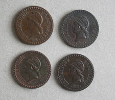 4 Monnaies 1 Centime Dupré - Cotation Globale : 87 Euros - A. 1 Centime