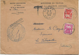 LETTRE TAXEE N° 85 ET 86 OBLITEREE CAD CAEN RP -1952 - 1960-.... Briefe & Dokumente