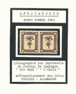 ALLEMAGNE  -   2  TIMBRES Affranchissement Colis 'AFRICAKORPS' 1943 - Rare - Neufs