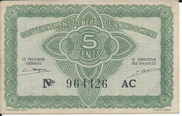 INDOCHINE  -  5 Cents Nd(1942)  -- UNC -- Indochina - Indochine